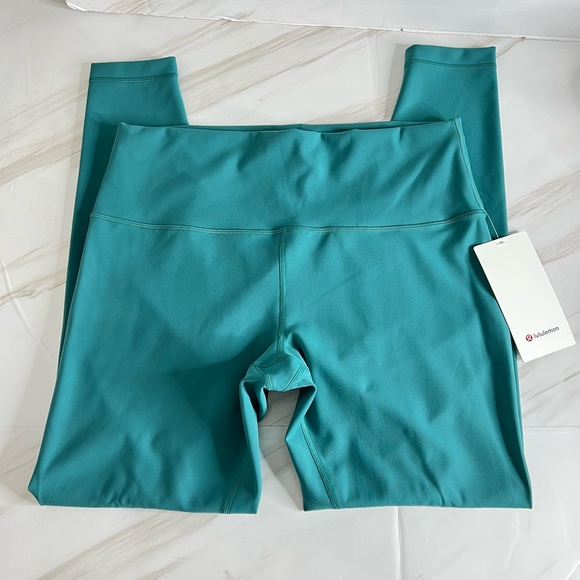 Lululemon Wunder Train High-Rise Tight Leggings 28" Inseam Teal Lagoon Soft - Picture 3 of 13